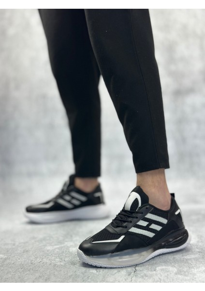 DRNBA0650 Tarz Sneakers Yüksek Taban Siyah Beyaz Spor Ayakkabısı