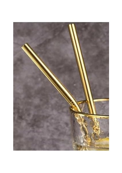 Home 2'li Gold Paslanmaz Çelik Pipet, Temizleme Fırçası, Metal Pipet fiyatları
