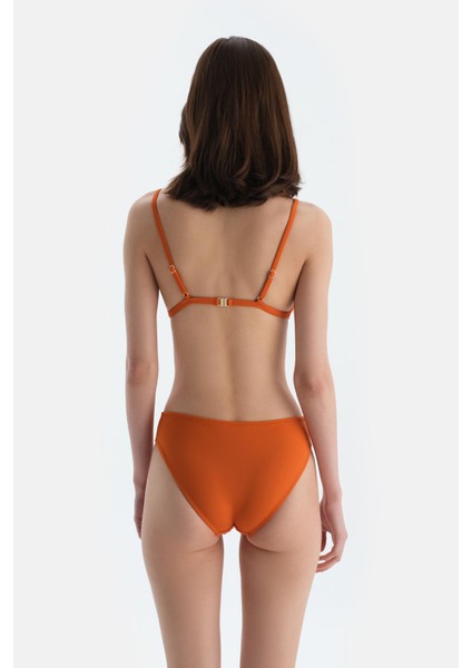 Kiremit Üçgen Küçük Bikini Üst