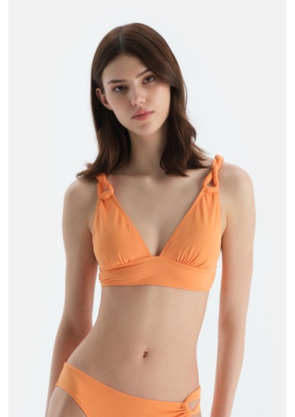 Turuncu Üçgen Küçük Bikini Üst