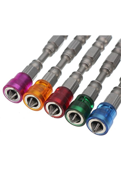 Tornavida Uçları Kaymaz Elektrikli Altıgen Manyetik Tornavida 65MM S2 Ph2 Tek Kafa Bit Aracı 5 Renk / 1/4 Inç Hex Shank Alçıpan Elektrikli Tornavida Seti modelleri