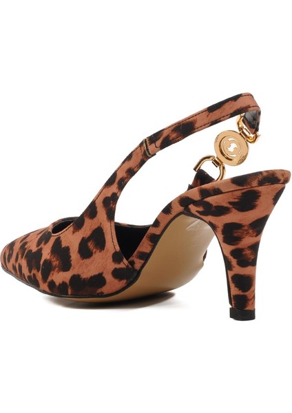 312390 Z Leopar Kadın Topuklu Ayakkabı Stiletto Düğün Nişan Ayakkabısı fırsatları