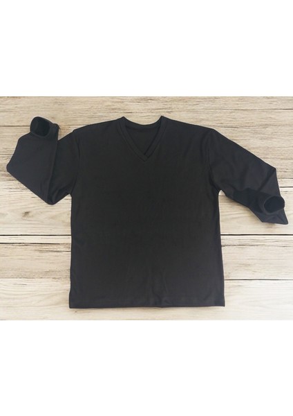 Erkek Büyük Beden Oversize Uzun Kollu V Yaka T-Shirt 3xl 4xl 5xl 6xl 7xl 8xl fırsatları