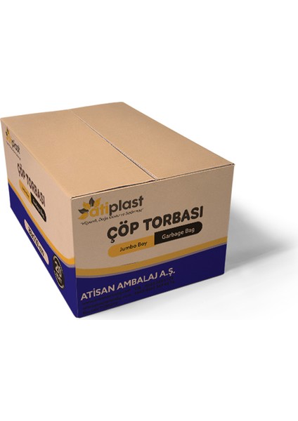 Çöp Torbası Endüstriyel Jumbo Boy 400 gr 80 x 110 cm Kahverengi 20 Rulo