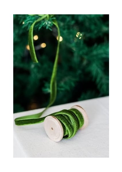 & Stone Yılbaşı 2m Ahşap Makaralı Kadife Kurdele Paketleme Ağaç Süsü fiyatları