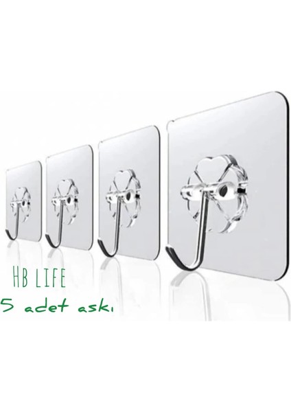 Adet 6X6CM Şeffaf Güçlü Kendinden Yapışkanlı Kapı Duvar Askıları Ağır Yük Taşıma