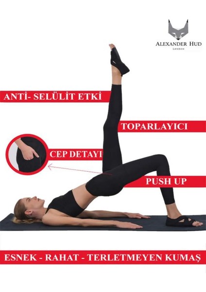 Alexander Hud Kadın Tayt Toparlayıcı Sıkılaştiricı Inceltici Şekillendirici Yüksek Bel Spor Günlük Yan Cepli Tayt modelleri