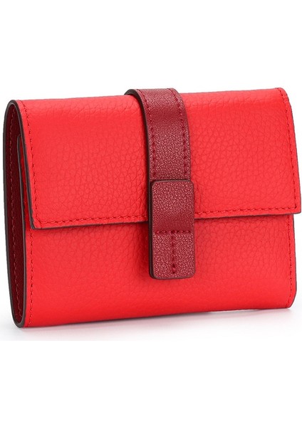 Kadın Kısa Üç Katlı Cüzdan Fermuarlı Bozuk Para Çantası (Yurt Dışından)