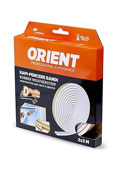 Kapı Pencere Fitili Soğuk İzolasyon Bandı Beyaz 2x3=6 mt modelleri