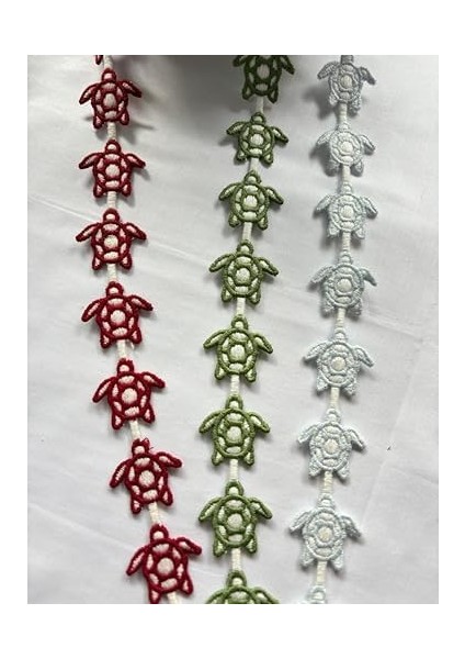 Desenli Şerit Süs | Dekoratif Nakış Aksesuar (Kırmızı) fiyatları