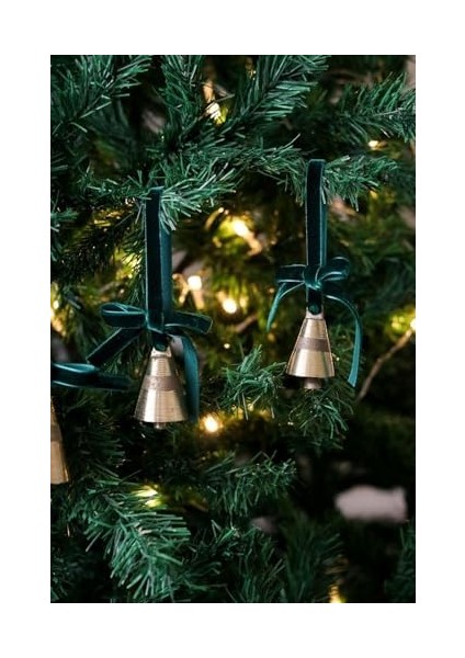 & Stone x Den.ınteriors Yılbaşı Ağacı Süsü Kurdeleli Orta Boy Çan modelleri