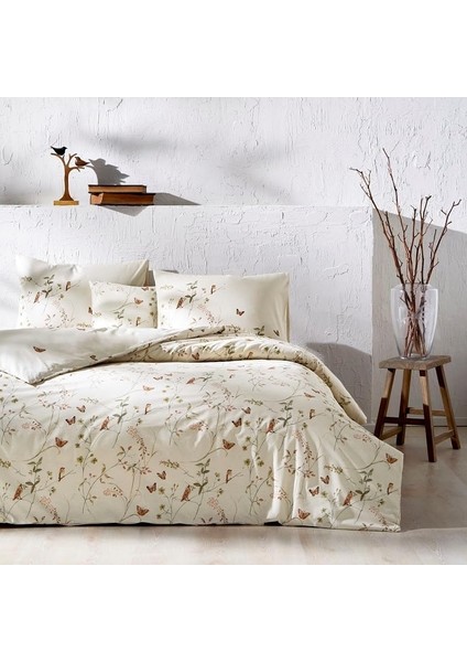 Melle DESENLI Pamuk Nevresim Takımı, Krem, Tek Kişilik modelleri