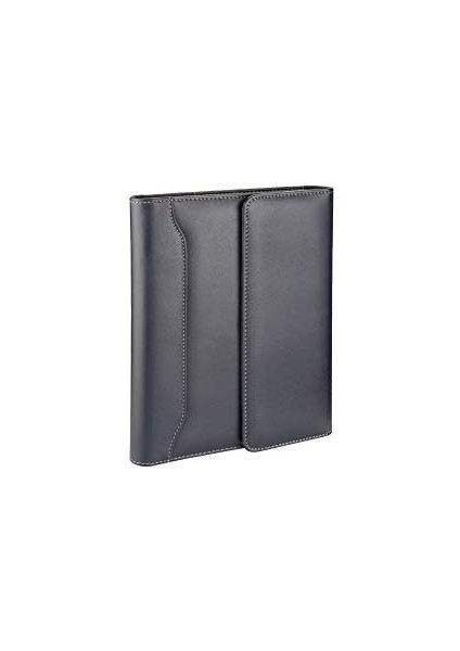 4515 Ajanda Tarihsiz Kareli 17X24 cm Ajanda/defter Hesap Makineli Suni Deri Organizer, Lacivert fiyatları