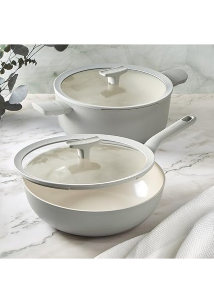 Home Berghoff Leo Balance Kapaklı Wok Tava Gri
