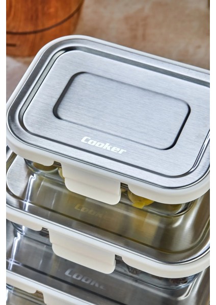 4'lü Cam Saklama Kabı Seti – Paslanmaz Çelik Kapaklı, Sızdırmaz, Hava Geçirmez, Bulaşık Makinesi ve Mikrodalga Uyumlu fiyatları