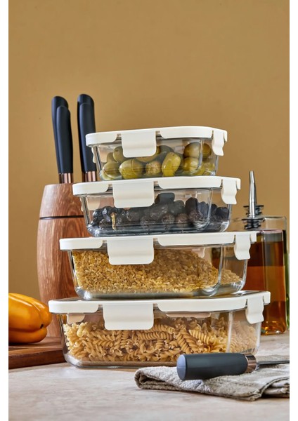 4'lü Cam Saklama Kabı Seti – Paslanmaz Çelik Kapaklı, Sızdırmaz, Hava Geçirmez, Bulaşık Makinesi ve Mikrodalga Uyumlu indirimleri