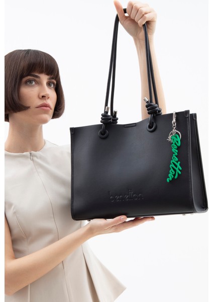 Benetton Kadın Kol Çantası Siyah BNT1513 modelleri