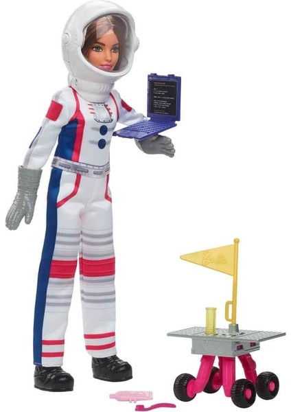 65. Yıldönümü Bebeği ve 10 Aksesuar, Esmer Bebekli Astronot Seti, Rolling Rover, Flipping Shield ve Daha Fazlası ile Uzay Kaskı