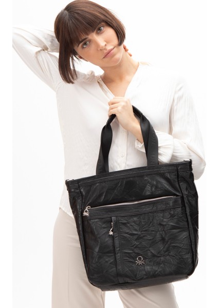 Benetton Kadın Kol Çantası Siyah BNT1473 fiyatları