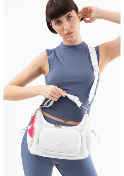 Benetton Kadın Kol Çantası Beyaz BNT1564 fiyatları