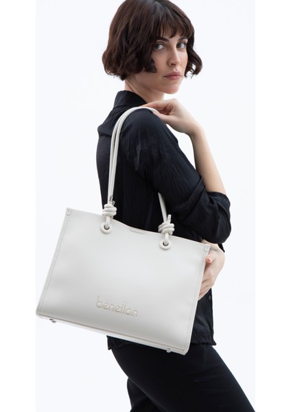 Benetton Kadın Kol Çantası Beyaz BNT1513