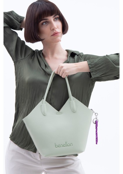 Benetton Kadın El Çantası Yeşil BNT1518 fiyatları
