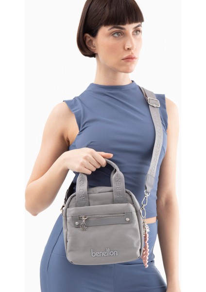 Benetton Kadın El Çantası Gri BNT1486 fiyatları