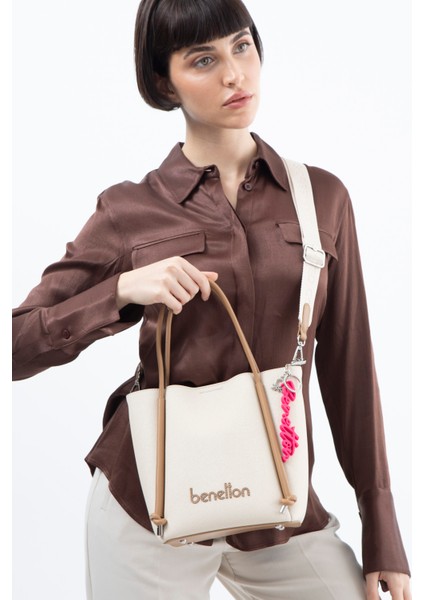 Benetton Kadın El Çantası Bej BNT1531 fiyatları