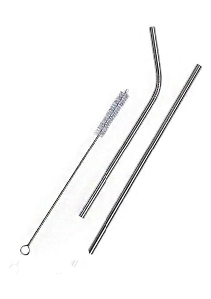 Paslanmaz Çelik Pipet Seti + Temizleme Fırçası | Yeniden Kullanılabilir, Çevre Dostu, Dayanıklı Metal İçecek Pipeti | Sürdürülebilir Seçim fiyatları