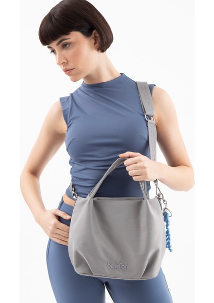 Benetton Kadın El Çantası Gri BNT1497