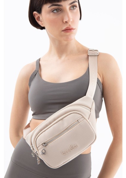 Benetton Kadın Bel Çantası Bej BNT1559 fiyatları