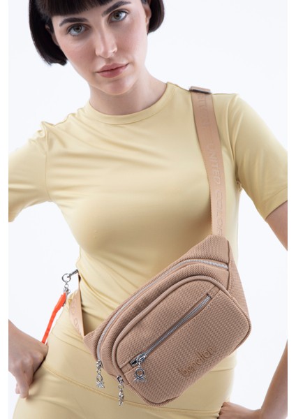 Benetton Kadın Bel Çantası Ten BNT1559