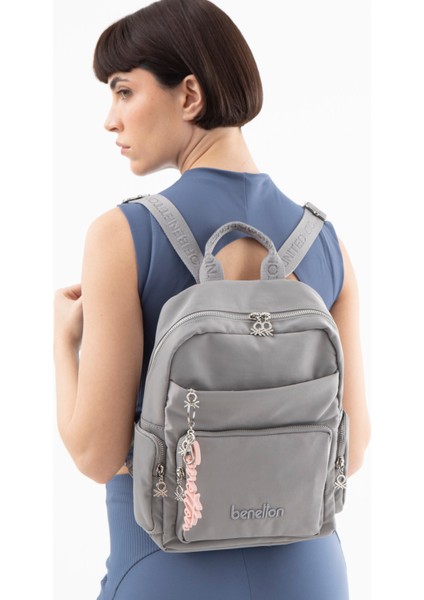 Benetton Kadın Sırt Çantası Gri BNT1482