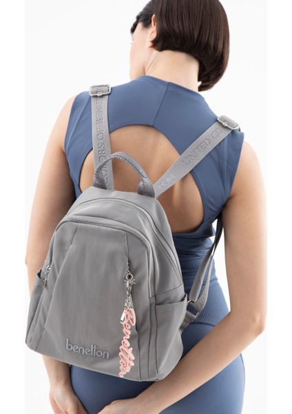 Benetton Kadın Sırt Çantası Gri BNT1488
