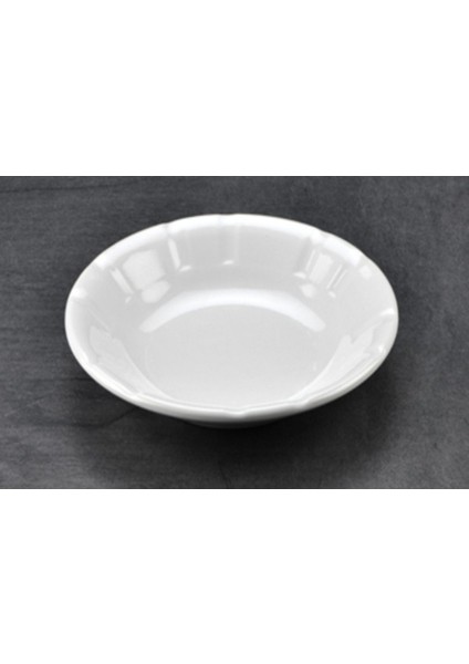Termoset(Kırılmaz) 19 cm Oluklu Yemek Tabak 6 Lı Beyaz / Tek Ebat