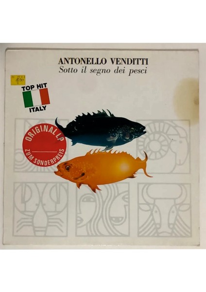Antonello Venditti Sotto Il Segno Dei Pesci Lp Plak (Orjinal 1978 Alman Baskı)