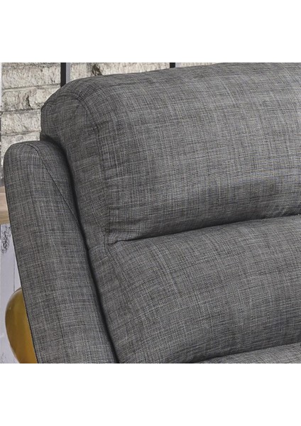 Niron Comfort TV Koltuğu Fonksiyonel Baba Koltuğu Gri Keten Kumaş Yatan Tekli Berjer Koltuk