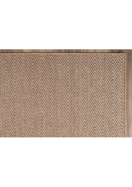 Srz-0408 Beyaz Kahve Balık Sırtı Jüt Tabanlı Hasır Dokuma Örme Bohem Antialerjik Halı Kilim