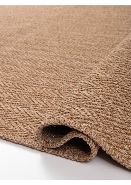 SRZ-0503 Jüt Tabanlı Hasır Dokuma Örme Bohem Antialerjik Halı Kilim Balık Sırtı