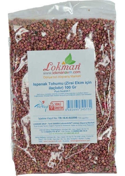 LISINYA214 Ispanak Tohumu (Zirai Ekim Için Ilaçlıdır) 100 gr Paket - 334444-1453 indirimleri