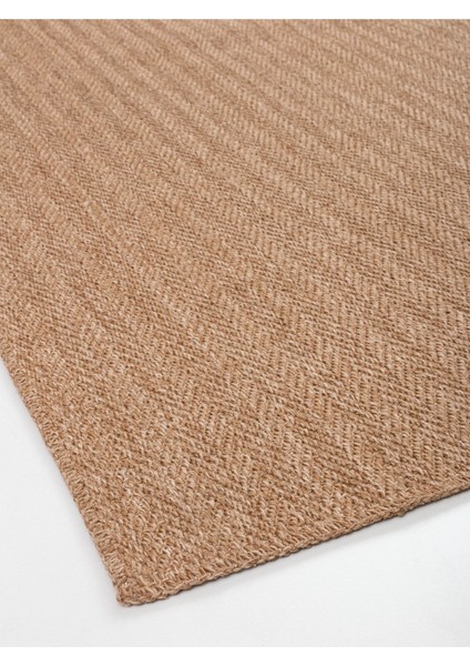 SRZ-0503 Jüt Tabanlı Hasır Dokuma Örme Bohem Antialerjik Halı Kilim Balık Sırtı