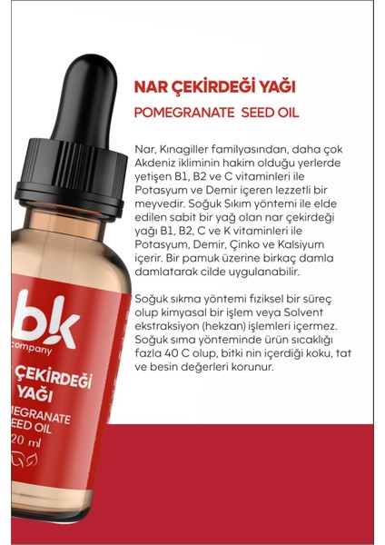 Nar Çekirdeği Yağı, Saf Ve Doğal Yağ (Serum) - 20 ml