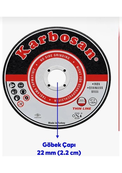 180X1,9X22.23 Metal Inox Kesici Taş (5 Adet) fiyatları