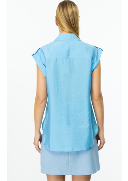 Omzu Apoletli Düğmeli Kadın Bluz 25Y.EKL.BLZ.03050.1 modelleri