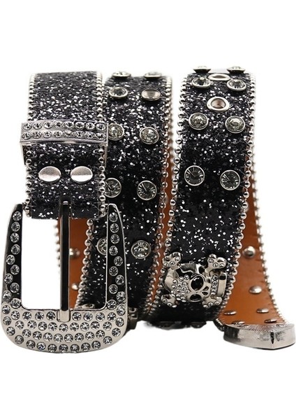 Kafatası Başı Geniş Kemer Erkek Elmas Hip-Hop Punk Kişilik Moda Ana Akım Dışı (Yurt Dışından) modelleri