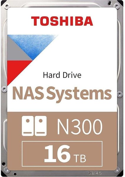 Toshıba N300 16TB 7200RPM 512MB Sata3 6gbit/sn HDWG51GUZSVA Nas HDD