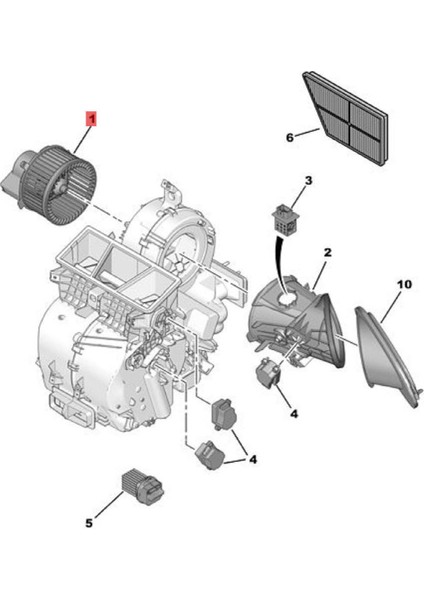 Araç Klima Fanı Üfleyici Motor 6441W4 CN8300, 206 cc Sw C3 Xsara 1998-2012 6441 Için. (Yurt Dışından) modelleri