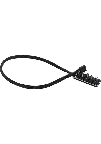 Pwm Fan Hub Splitter, 4 Pin Siyah Kollu 5 Yollu Pc Cpu Soğutma Kutusu Uzatma Splitter Adaptör Kablosu 40 Cm/15.7 Inç (Yurt Dışından)
