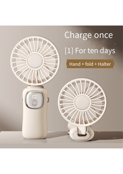 Katlanır Dijital El Fanı 3600 Mah Masaüstü Mini USB Şarj Edilebilir Yaz Soğutma Fanı, (Yurt Dışından) fırsatları