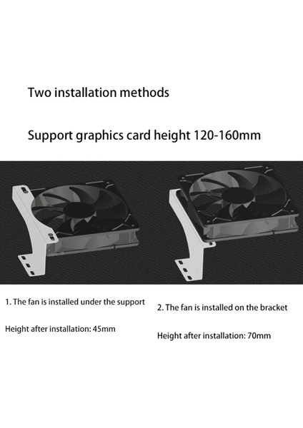 A5 Yan Üfleme Braketi Desteği Dıy Ekran Kartı Companion Dikey Isı Dağıtımı 12 cm 14 cm Soğutma Fanı (2 Fan) (Yurt Dışından) fiyatları